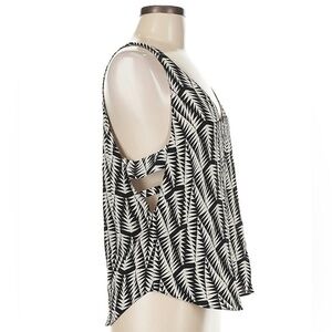 Rory Beca - Black and White Silk Print Tank Top - S
